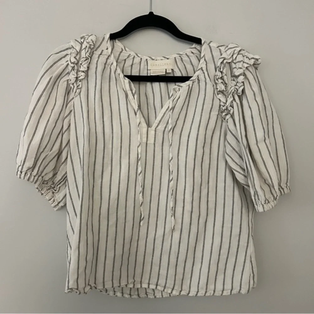 Anthropologie‎ Caballero Cloe Peasant Puff Sleeve Blouse